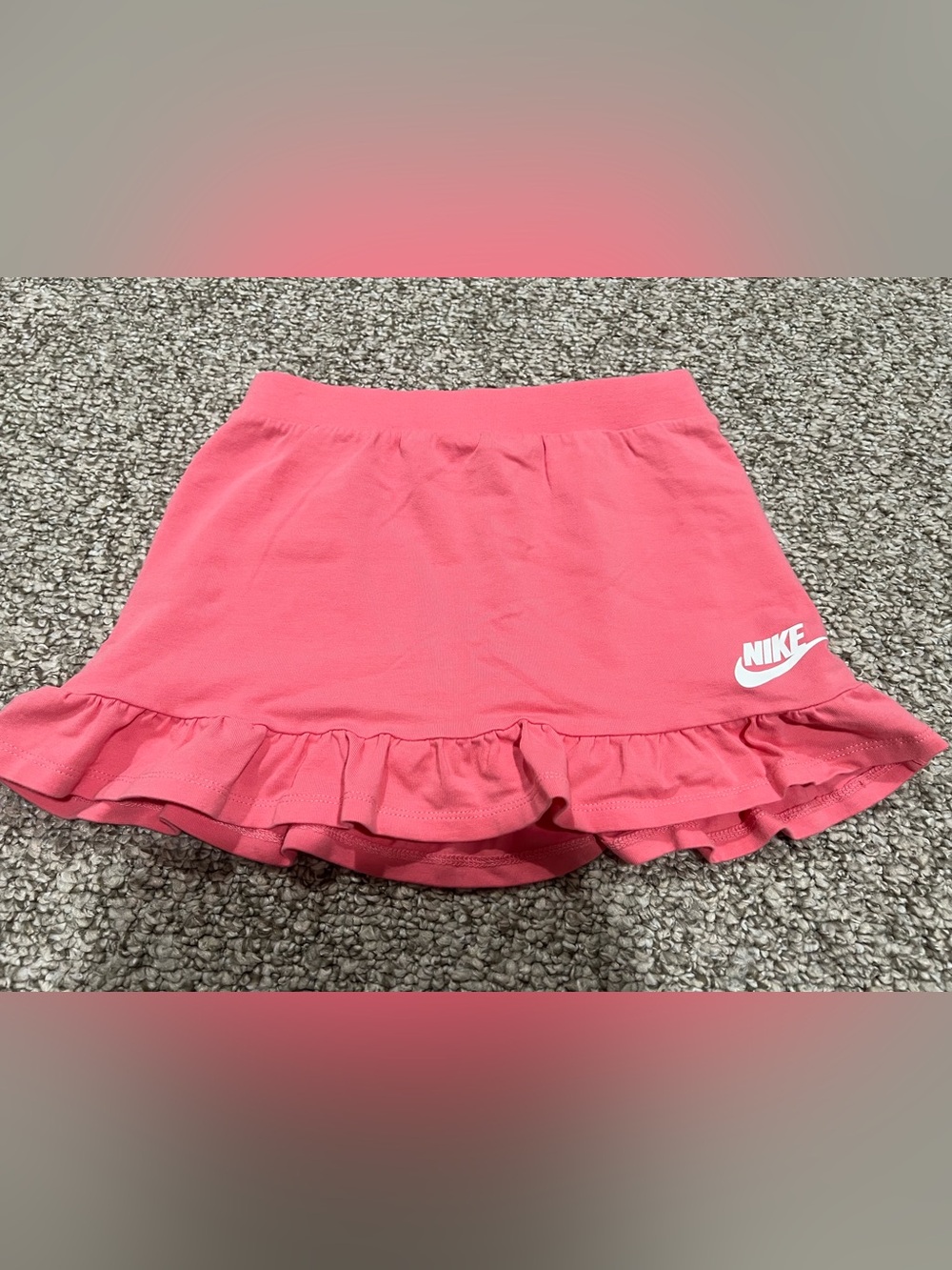 Nike Girls Pink Ruffle Hem Skort Size 6X 6-7